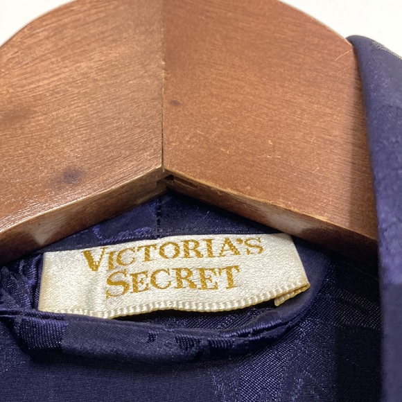 Vintage Victoria's Secret Robe Womens Small Purple Satin Paisley Dressing Gown - Picture 13 of 16